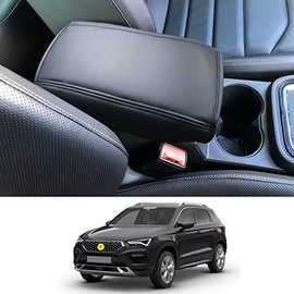 CDEFG Compatible con Seat Ateca/Cupra Ateca fr 2016-2023 2024 2025 Reposabrazos central Cubierta Cubierta Protección Protección Consola Central Ateca FR Cuero Sintético Apoyabrazos Centro Consola