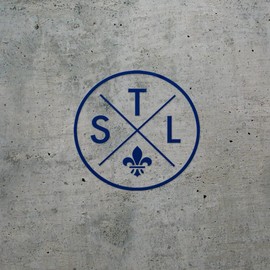 Decal Stickers of STL Pride (Navy Blue) (Set of 2) Premium Waterproof Vinyl Decal Stickers for Laptop Smartphone Car Dirt Bike Wall Room Mason Jar Bathtub Door Skateboard ANDstic028146AB03.24.22