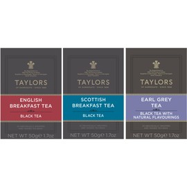 Taylors of Harrogate Black Tea Variety Pack – English Breakfast, Scottish Breakfast & Earl Grey – 60 Tea Bags (Pack of 3)