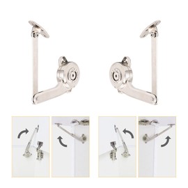 LIKERAINY 100 Degree Soft-Down Lid Support Lid Stay with Soft Close for Flap Door Toy Chest Box Top Opening Upward Arbitrary Angle Stop Hinges Mechanism Pack of 2 Sets