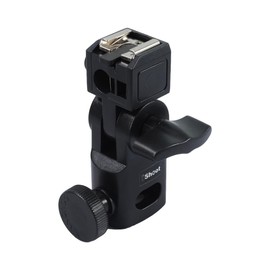 iShoot IS-GII Universal Flash Holder Umbrella Bracket Speedlite Support with Metal Hot Shoe Mount for Studio Flash Light Stand