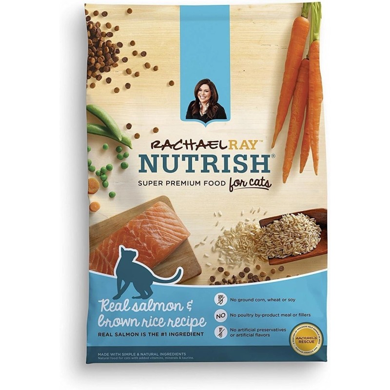 Rachael Ray Nutrish Salmon & Brown Rice Cat Food, 3lb