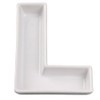 Ivy Lane Design Ceramic Love Letter Dish, Letter L, White
