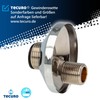 tecuro Threaded Rosette Conical Design with S-Connector 3/4 x 1/2