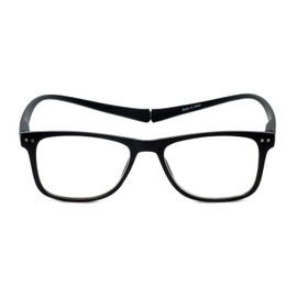 Calabria Magz Astoria Square Blue Light Blocking Computer Glasses Black Neck Hanging Magnetic Snap It Rear Connecting Frame