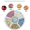 Pawtong Snack Rotator Container Reusable Snack Box with 5 Compartment