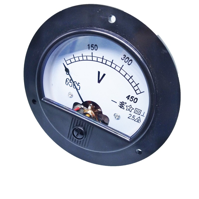DC 0-450V Round Analog Volt Pointer Needle Panel Meter Voltmeter
