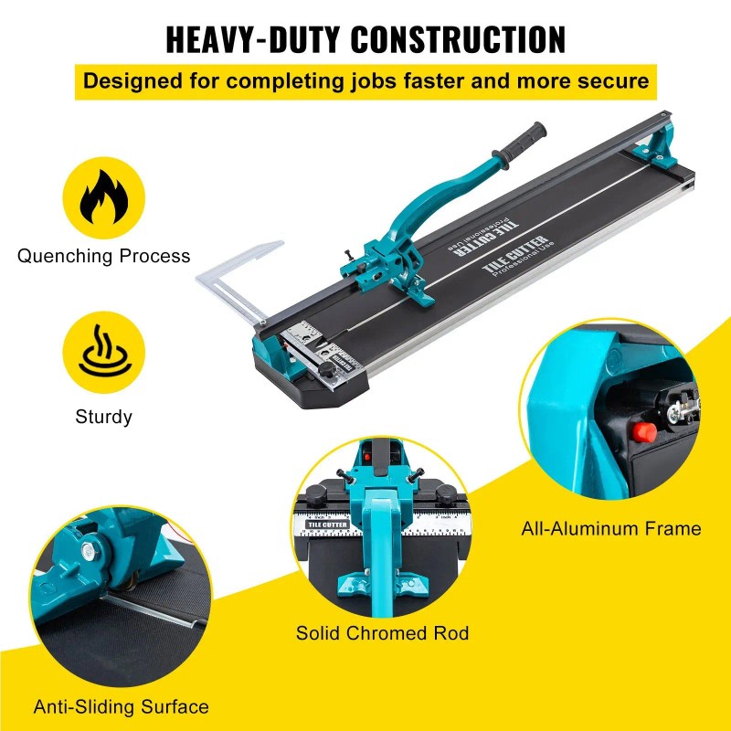 31 Inch Manual Tile Cutter Single Rail Precise Laser Positioning
