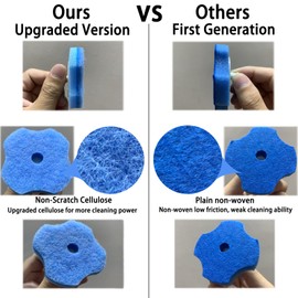 AnMelon Upgraded 24 Pieces Disposable Toilet Brush Replacement Head, Toilet Brush Disposable Refill Heads, Disposable Replacement Head for Toilet Brush. (24 Pieces Head)