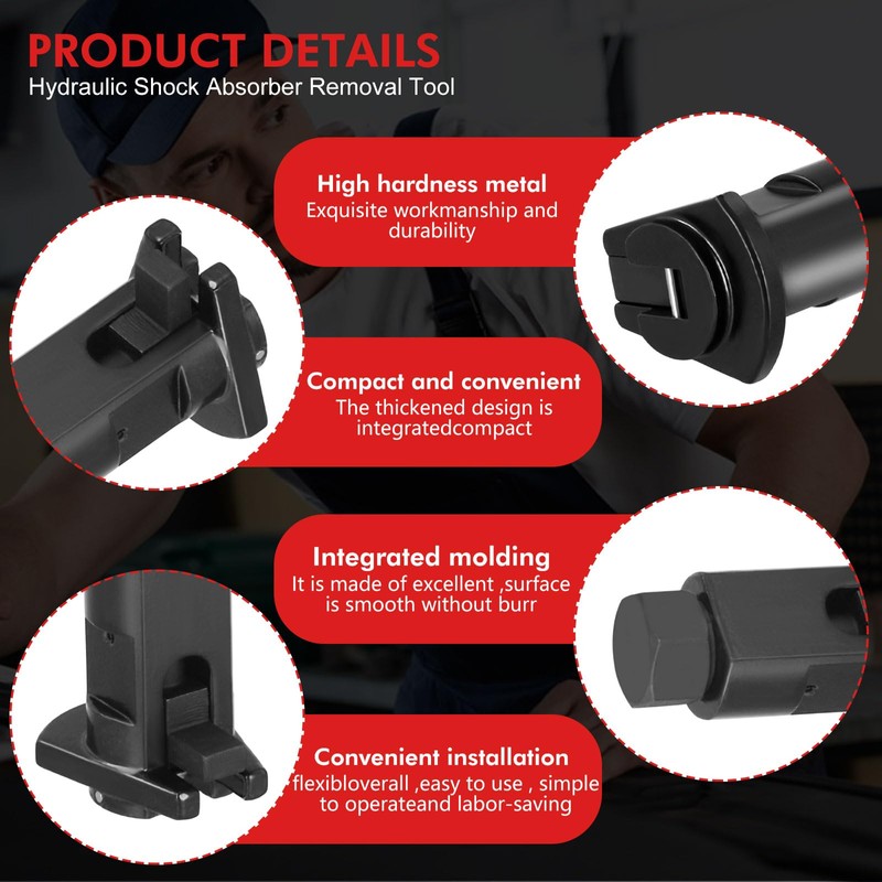 Hydraulic Shock Absorber Removal Tool, Strut Leg Pry Socket Strut