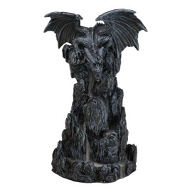 Ebros Dark Rocky Mountain Chernos Dragon Backflow Incense Tower Burner Statue