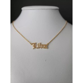 ZODIAC SIGN New Crystal Pendant  Necklace " Libra " Gold Tone Chain