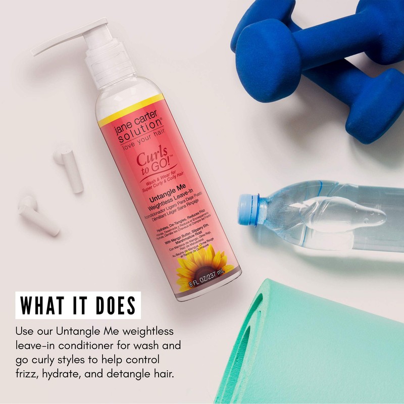 JANE CARTER SOLUTION Curls to Go Untangle Me Weightless Leave-In
