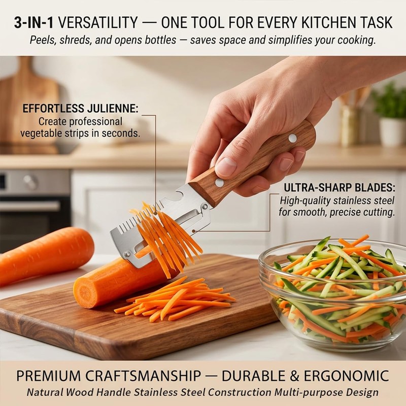 2 Pack Multifunctional Vegetable Peeler, 3-in-1 Peelers For Kitchen with