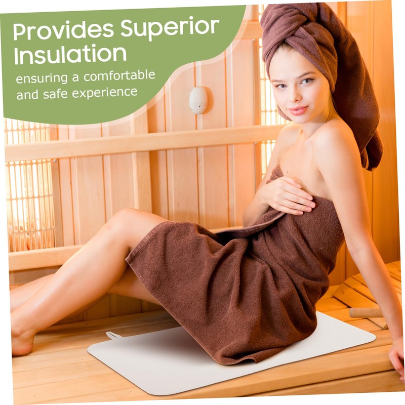 Mikinona 2pcs Sauna Mats Non Slip Bath Shower Insulated Felt