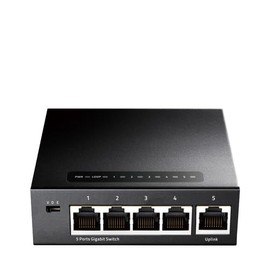 Cudy GS105 5-Port Gigabit Unmanaged Ethernet Switch, 10/100/1000Mbps RJ45 Ports, Desktop or Wall Mount, Energy Saving, Plug & Play, Fanless Metal Design