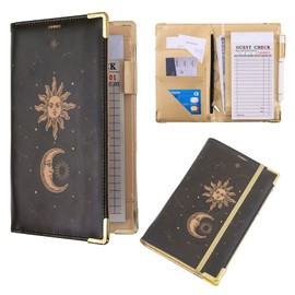 Bienbee Server Book, Waitress Book Server Books for Waitress Waiter Book with Money Zipper Pocket Serving Book Server Notepad Waitress Accessories