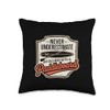 Retro Old Man With A Paddleboard Paddleboarding Throw Pillow