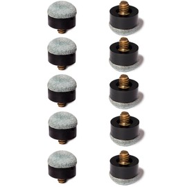 OKKO Billiard Pool Cue Screw-On Tips Soft, Pack of 10 (12 mm)