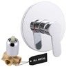 Shower Valve Handle, Bathroom Shower Mixer Valve Kit, Wall Mount