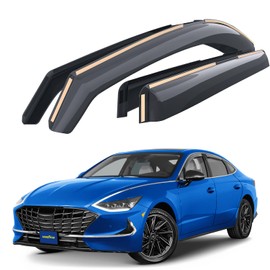 Goodyear Shatterproof in-Channel Window Deflectors for Hyundai Sonata 2020-2025, Rain Guards, Window Visors for Cars, Vent Deflector, Car Accessories, 4 pcs - GY008122