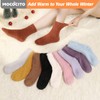 MOCOCITO 5 Pairs Fluffy Socks for Women Men Heat Holding