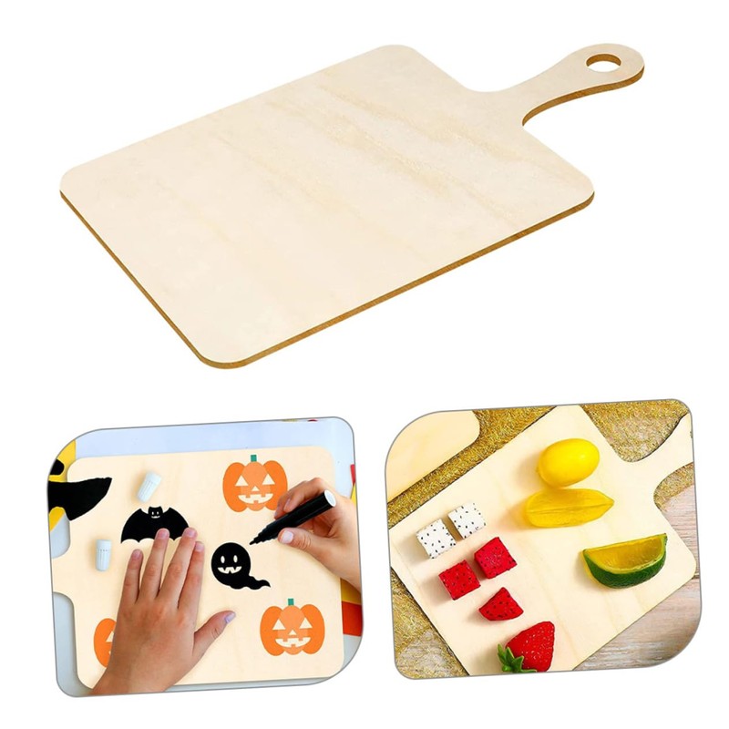 DOITOOL 5Pcs Unfinished Wood Cutting Board Smooth Craft Wood Blanks