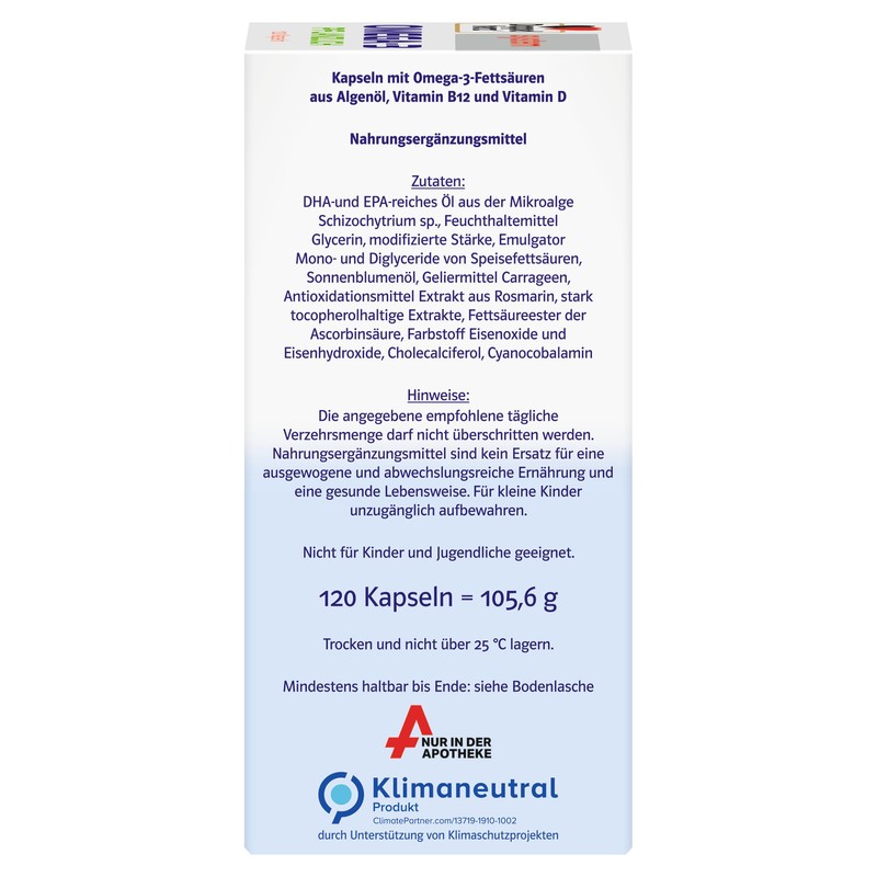 Doppelherz System Omega-3 Plant - Algae Oil - Vitamin D