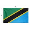 DANF Tanzania Flag 3x5 Ft Thick Polyester, Fade Resistant, Brass