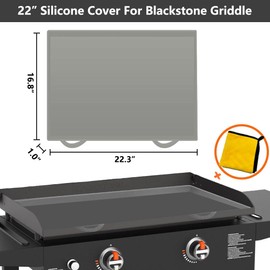 Blackstone 22" Griddle Cover - Heavy Duty Silicone, Waterproof & Hygienic