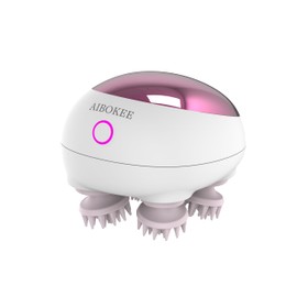 AIBOKEE Electric Scalp Massager, Portable Head Massager Scalp Stress Relax,IPX7 Waterproof Rechargeable Head Massager Scalp Stress Relax, Body for Deep Cleansing, Relief, Hair Growth (Pink)