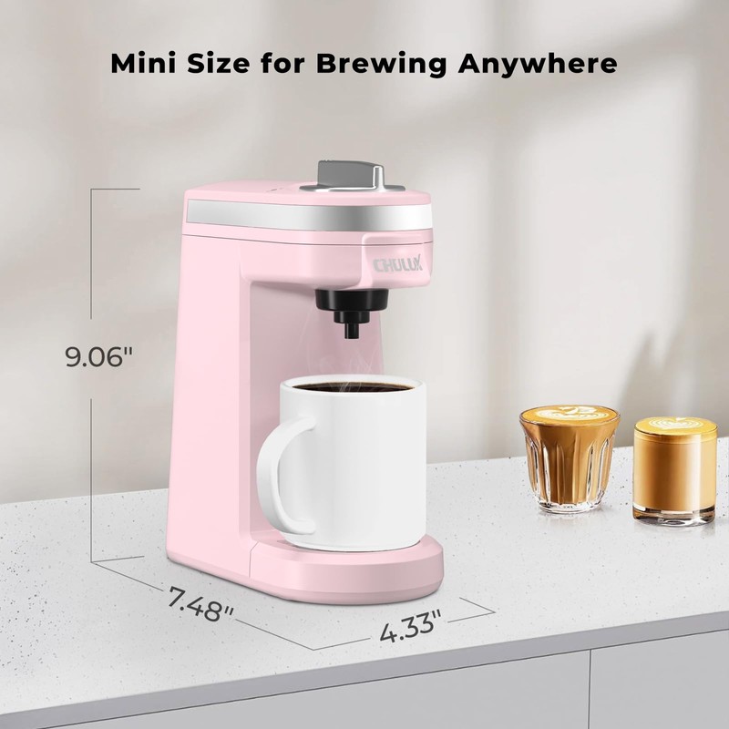 CHULUX Mini Coffee Maker for K Capsule, Single Serve Coffee