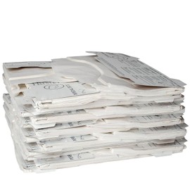 Plexon Sanitary Toilet Seat Covers, 15 x 18 in, White, Made in USA, Disposable, Paper, Pack of 3000