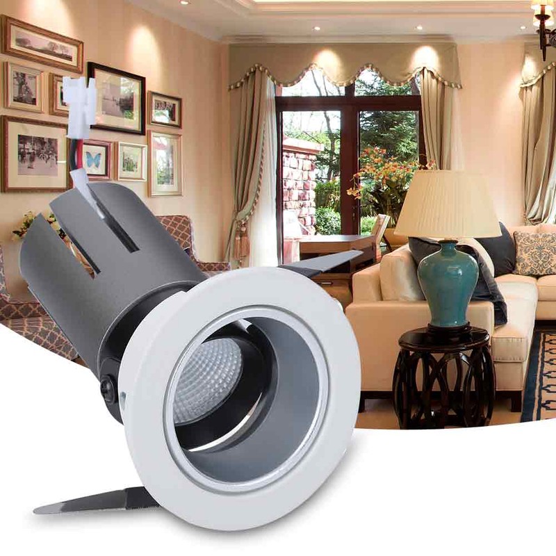 AC100-277V 7W Warm White LED Recessed Lamp Ceiling Light Downlight