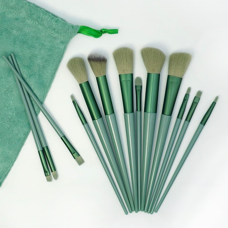 Angelkiss 13-Piece Professional Makeup Brush Kit – Foundation, Powder, Eyeshadow,