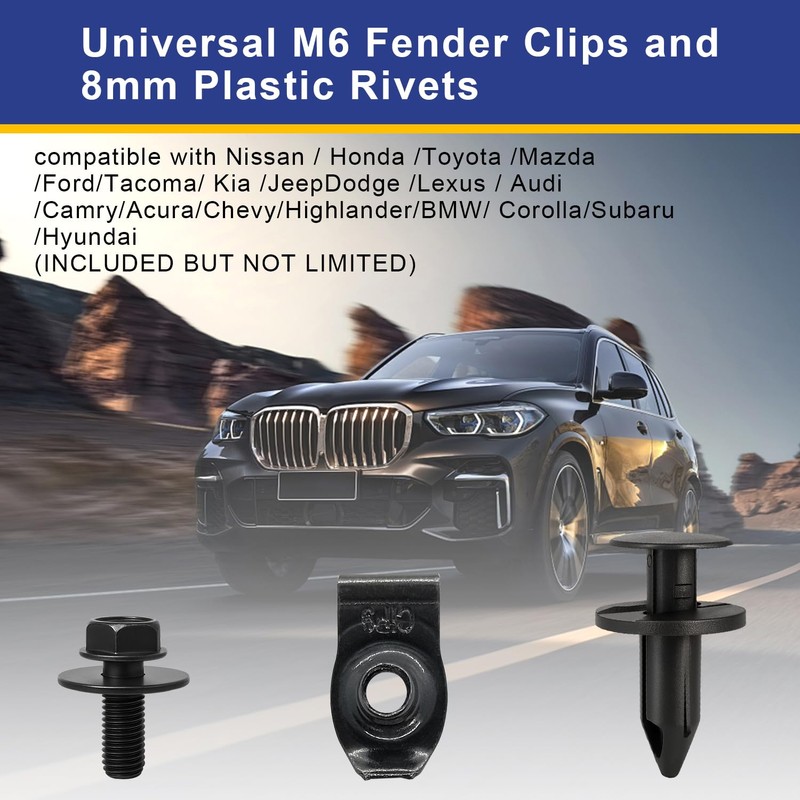 45PCS Universal Automotive Clip - Fender Clips, Fender Liner Clips,