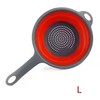 Collapsible Colander with Long Handle for Draining Pasta, Fruits and