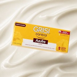 Grisi - Control, Crema de Azufre con Lanolina, Acné y Barros, 20 g | Piel grasa y mixta, espinillas y puntos negros, uso nocturno, efecto queratoplást
