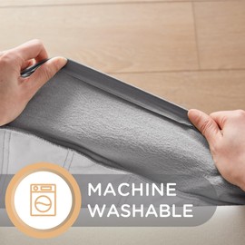 Codi Floor Cushions for Adults, Large Meditation Pillows with Thick Memory Foam Soft Tufted Covers, Washable Square Seating for Couch and Yoga Sitting, 22 inch Grey