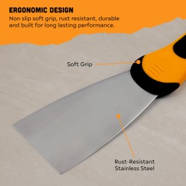 XOR8 Filling Tool with Stainless Steel Blade – 2”/50mm Flexible Filling Tool with Soft Grip Handle for Smooth, Precise, and Effortless Filling on Woodworking, Home Repairs, and Crafting Projects