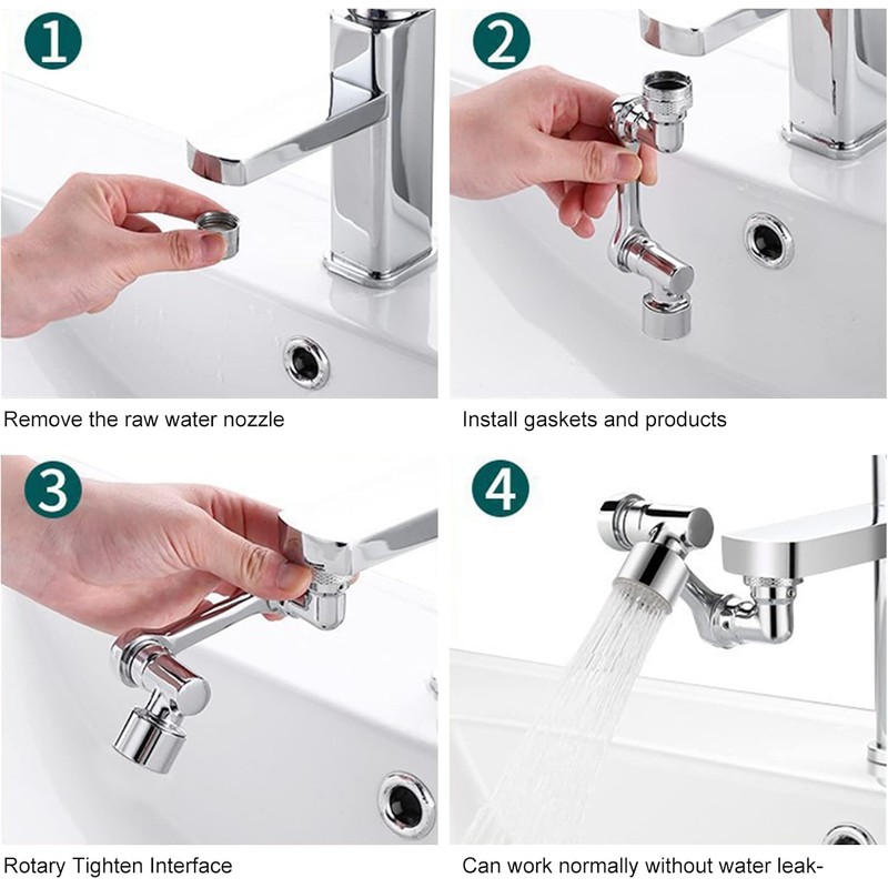 Extensor de llave universal giratorio para llave de baño y