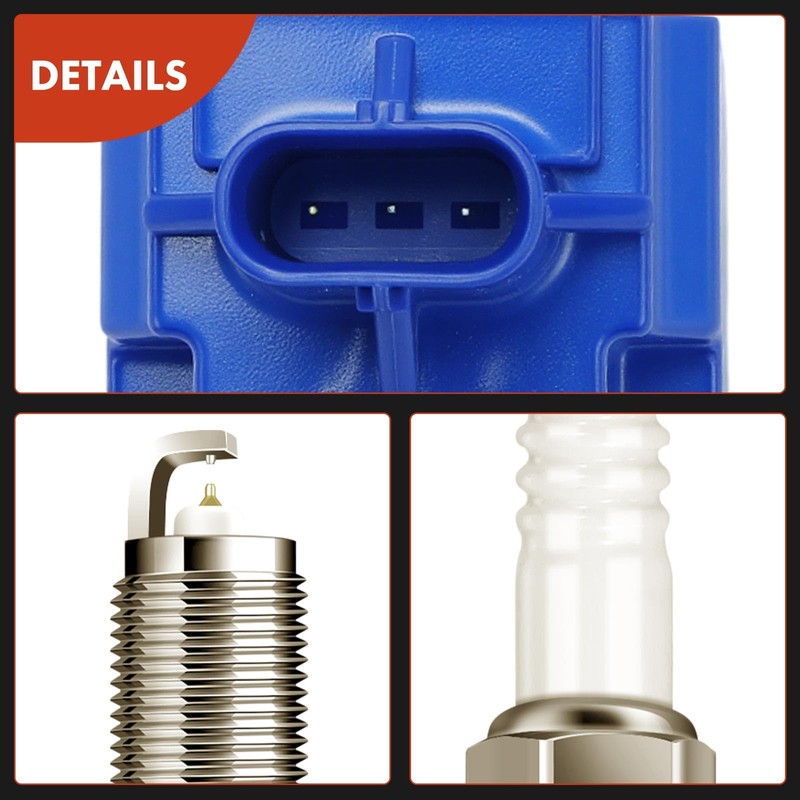 A-Premium (Blue) Set of 8 Ignition Coil Pack and Iridium