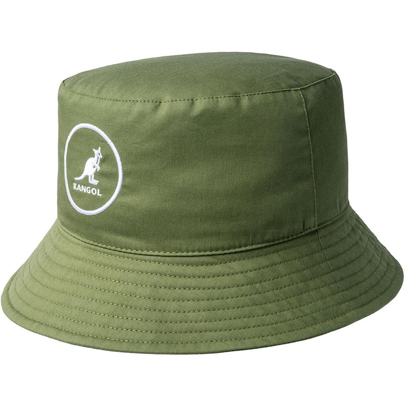 Kangol Women's Cotton Bucket Beret Hat, olive green