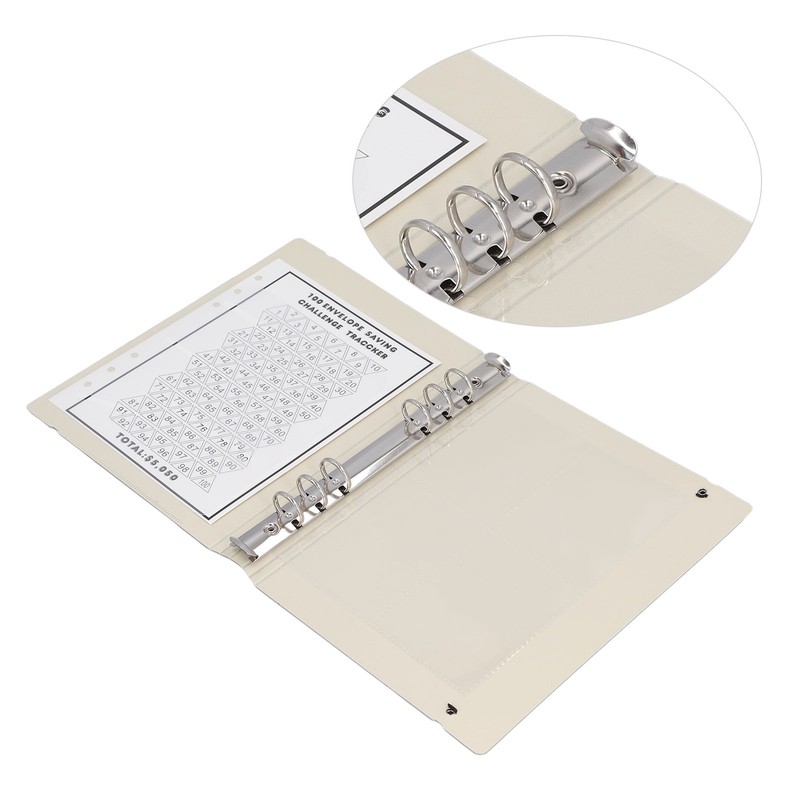 100 Envelopes Money Saving Challenge Binder Reusable A5 Budget Binder