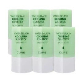 Kim Jeong-mun Aloe [김정문알로에]김정문알로에 큐어 워터 스플래쉬 쿨링 선스틱 23g(SPF50+) 연두스틱 얼음자차 6개 Ss (3619 [Kim Jeong Mun Aloe] Kim Jeong Mun Aloe Cure Water Splash Cooling Sunscreen Stick 23g (SPF50+) Light Green Stick Ice Charcoal 6 pcs Ss (3619) [Single color / 1 piece]