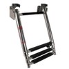 Marine 316 Stainless Steel Telescoping Folding Transom Ladder, 4 Steps