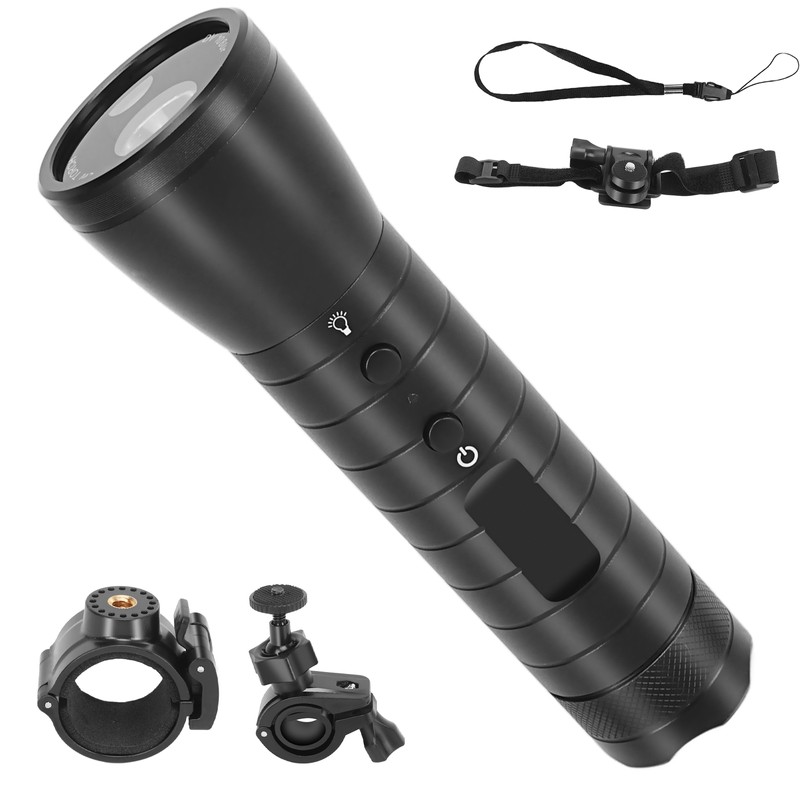 Motorcycle Helmet Camera 1080P HD Sports Action Camera Flashlight Shaped