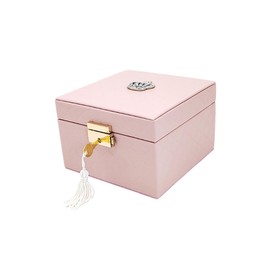 Lihou PapaQ Pink Ballerina Musical Jewelry Box -with Silver Filigree Crown for Girls and Women- Enchanting Swan Lake Melody,Kids Jewelry Storage,Gifts for Birthday and Christmas and All Holidays