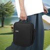 DAWAN freezable Insulated lunch bag,Built in detachable ice pack, Black,
