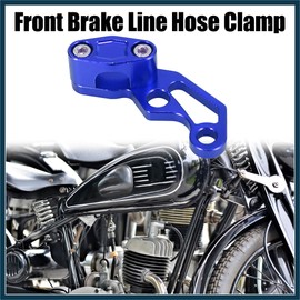 TUCKBOLD Front Brake Line Hose Clamp Oil Pipe Line Clamps Universal for Motorcycle Scooter Bikes ATV Modified Parts Aluminum Alloy Blue Automotive Parts